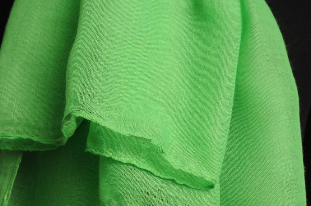 Liss Kiss Plain Kelly Green Unisex Scarf & Beach Sarong - Scarf
