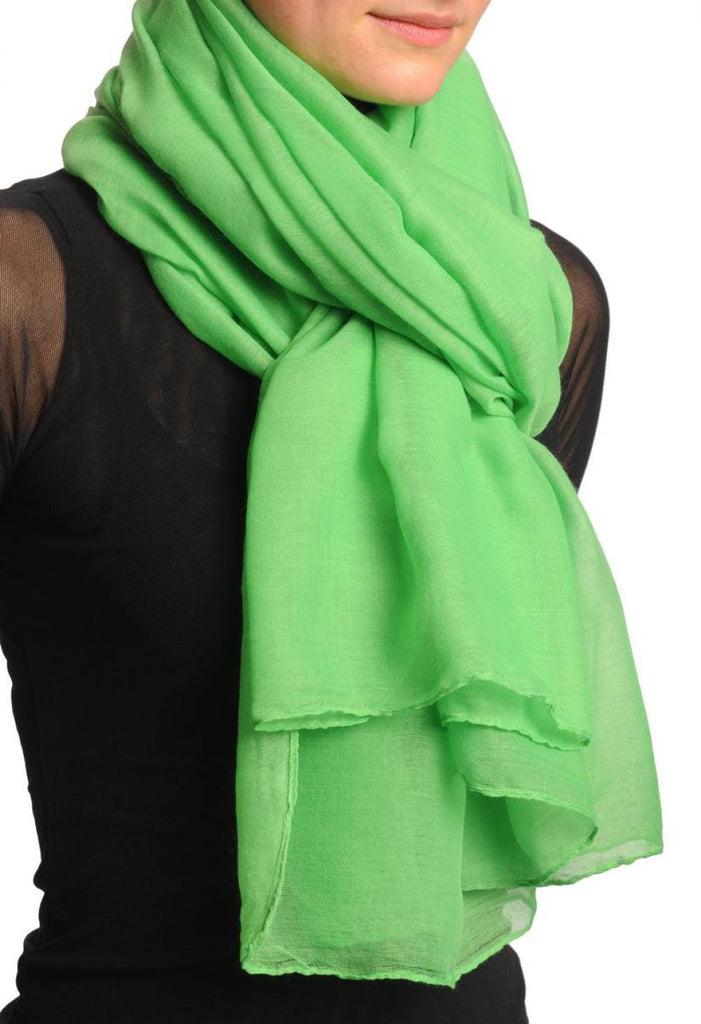 Liss Kiss Plain Kelly Green Unisex Scarf & Beach Sarong - Scarf