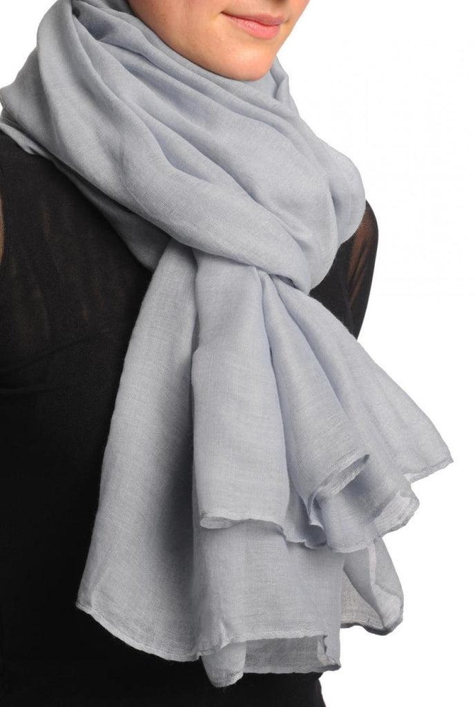 Liss Kiss Plain Light Grey Unisex Scarf & Beach Sarong - Scarf