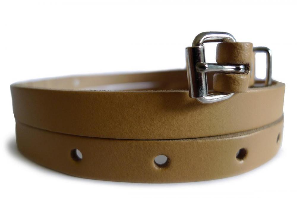 Liss Kiss Plain Mustard Yellow Real Leather Women Belt - Belt