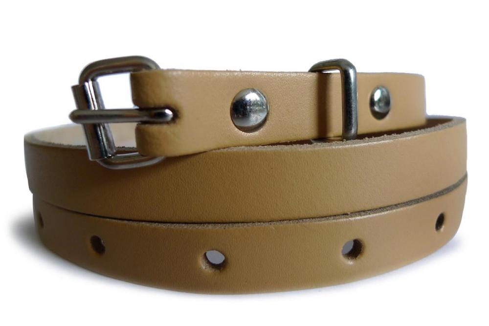 liss kiss Plain Mustard Yellow Real Leather Women Belt - Belt