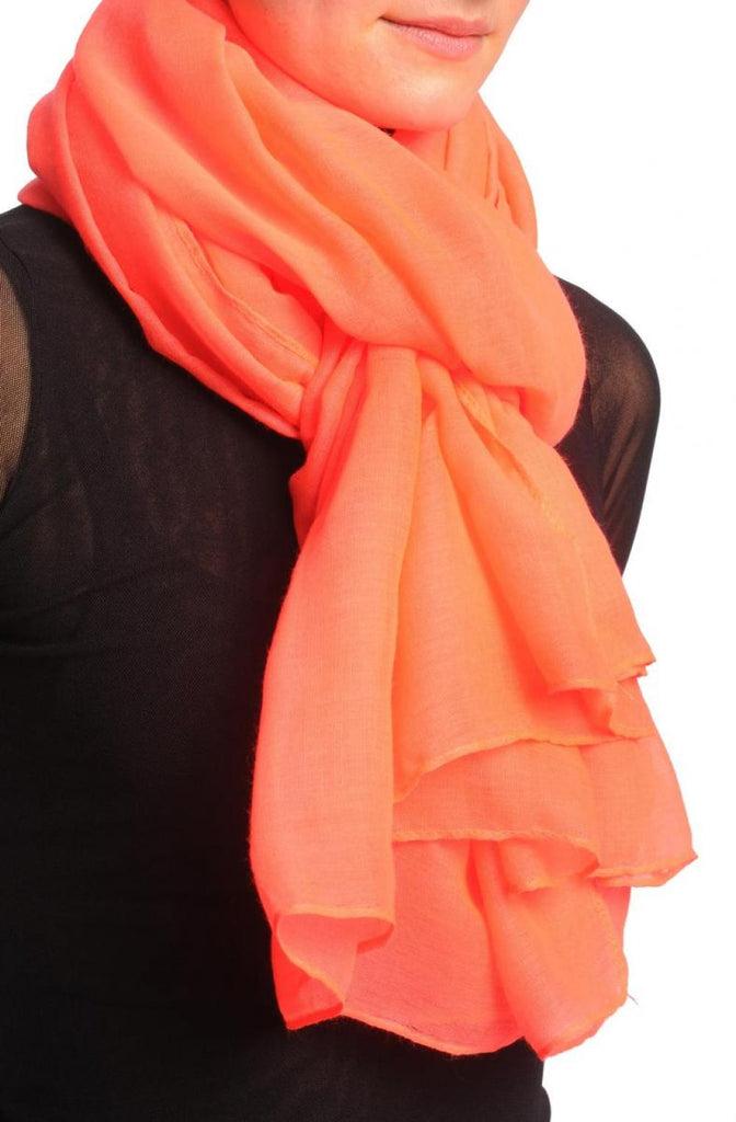 Liss Kiss Plain Neon Pink Unisex Scarf & Beach Sarong - Scarf