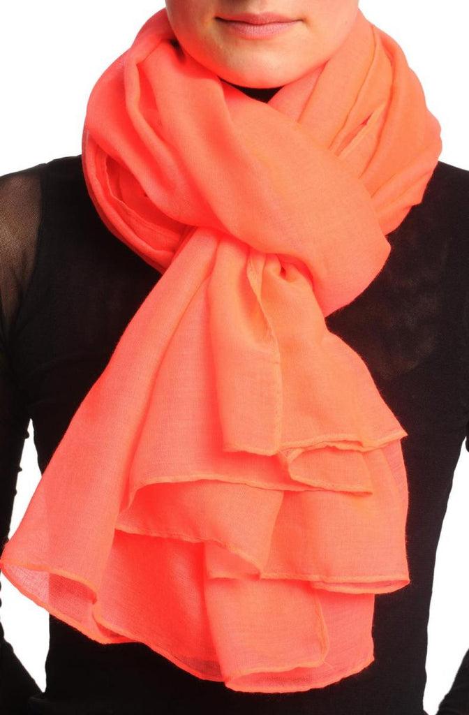 liss kiss Plain Neon Pink Unisex Scarf & Beach Sarong - Scarf