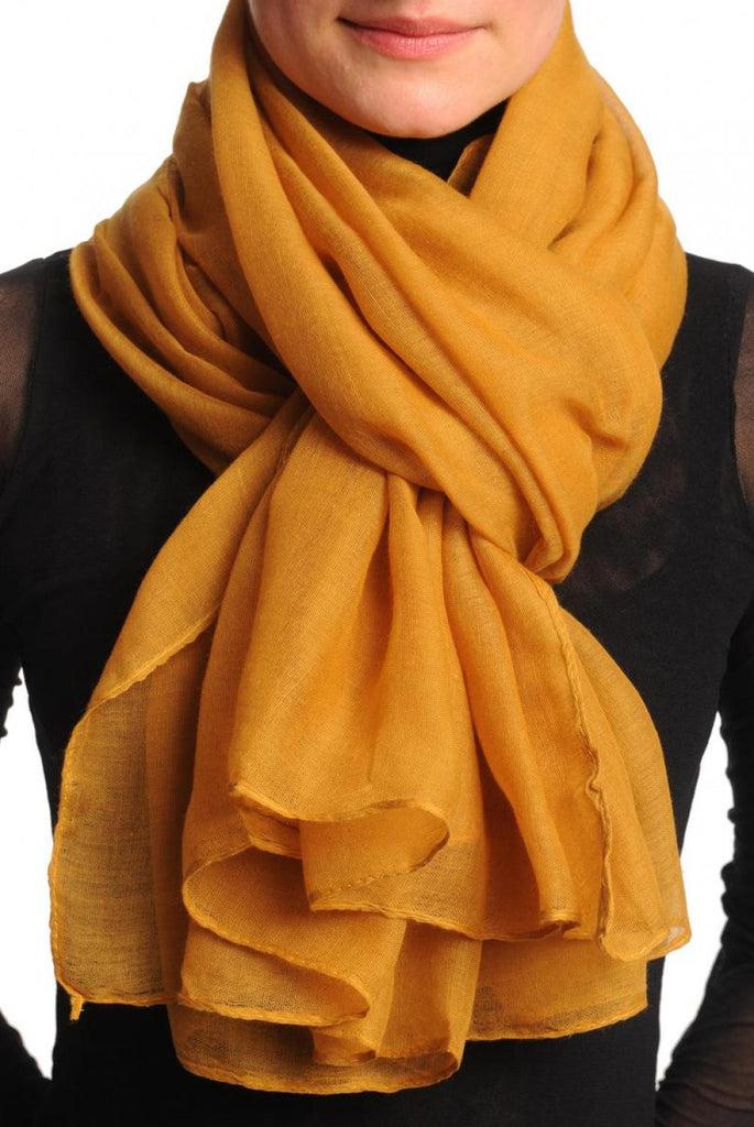 liss kiss Plain Ochre Brown Unisex Scarf & Beach Sarong - Scarf