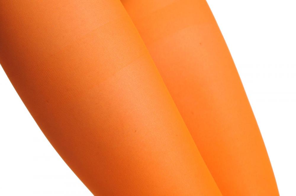 Liss Kiss Plain Orange Three Quarter Tights (Capri) - Tights Footless