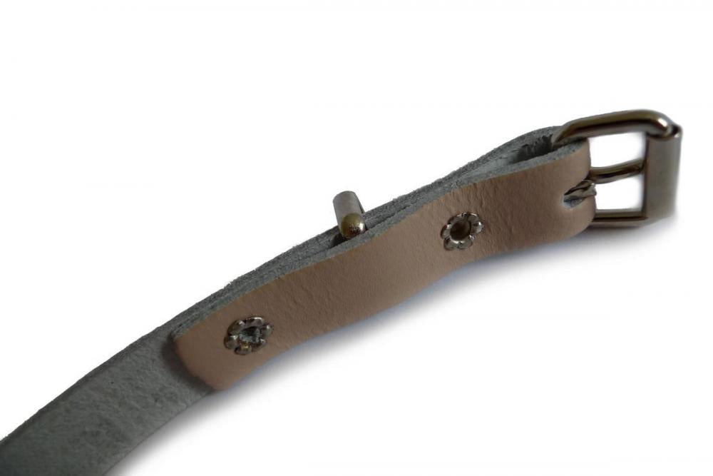 Liss Kiss Plain Powder Beige Real Leather Women Belt - Belt