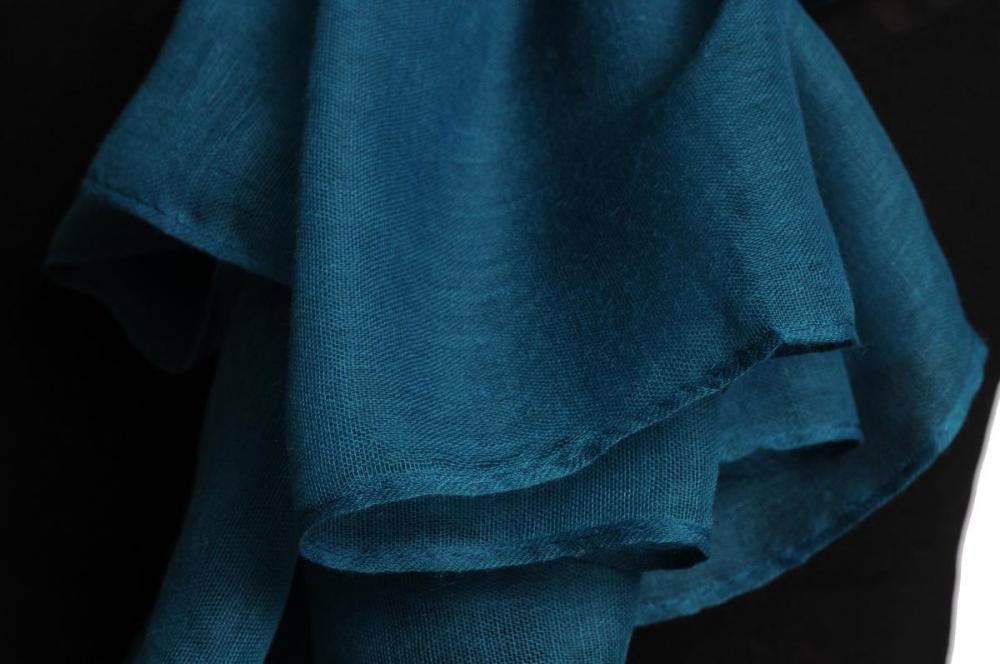 Liss Kiss Plain Prussian Blue Unisex Scarf & Beach Sarong - Scarf