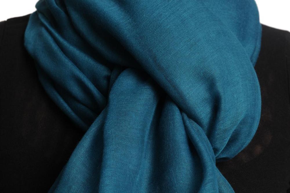 Liss Kiss Plain Prussian Blue Unisex Scarf & Beach Sarong - Scarf