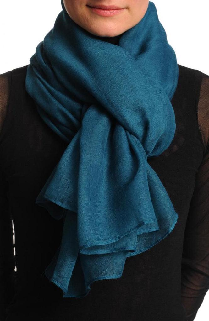 liss kiss Plain Prussian Blue Unisex Scarf & Beach Sarong - Scarf