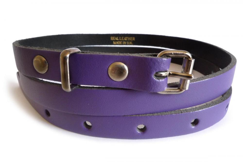 liss kiss Plain Purple Real Leather Women Belt - Belt