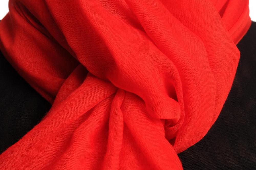 Liss Kiss Plain Red Unisex Scarf & Beach Sarong - Scarf