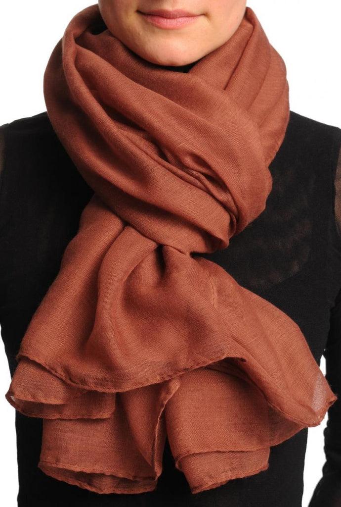 liss kiss Plain Rust Brown Unisex Scarf & Beach Sarong - Scarf