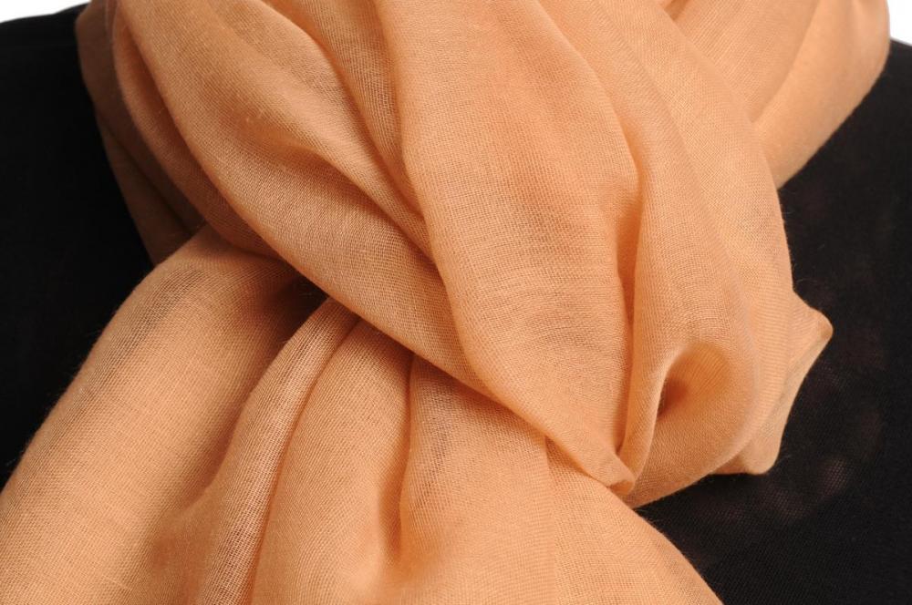 Liss Kiss Plain Sandy Brown Unisex Scarf & Beach Sarong - Scarf