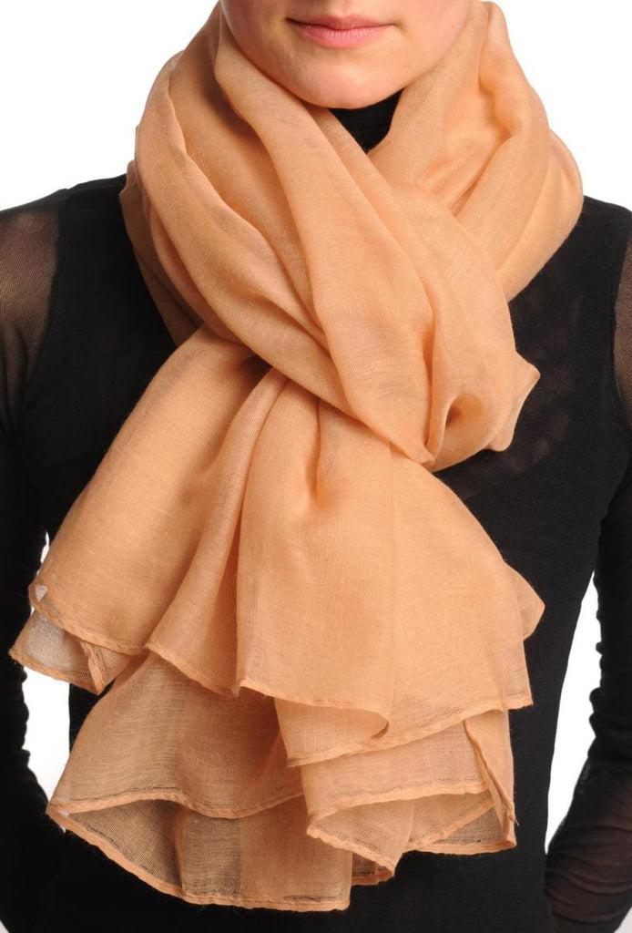 liss kiss Plain Sandy Brown Unisex Scarf & Beach Sarong - Scarf