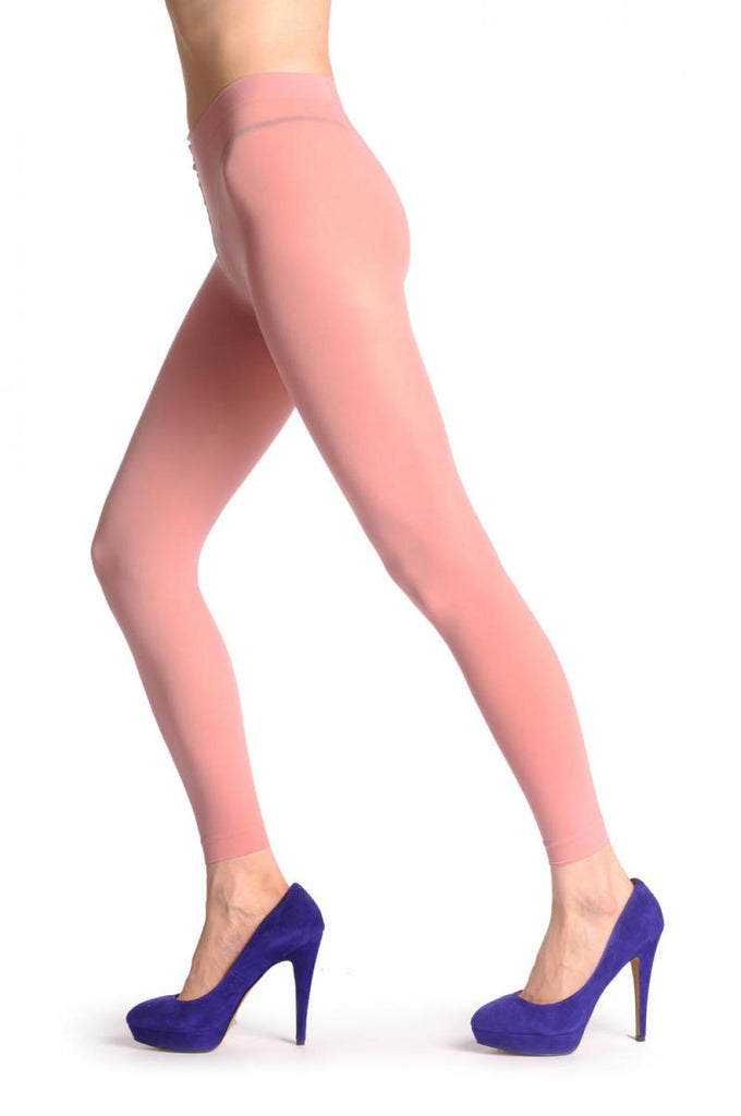 Liss Kiss Plain Soft Pink Luxury Quality 80 Denier Footless - Tights Footless