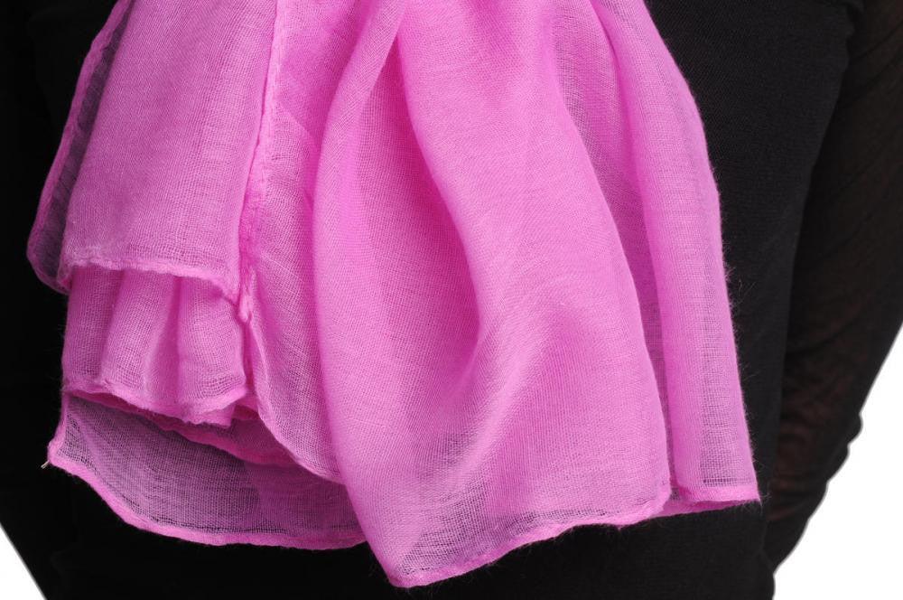 Liss Kiss Plain Twilight Magenta Pink Unisex Scarf & Beach Sarong - Scarf
