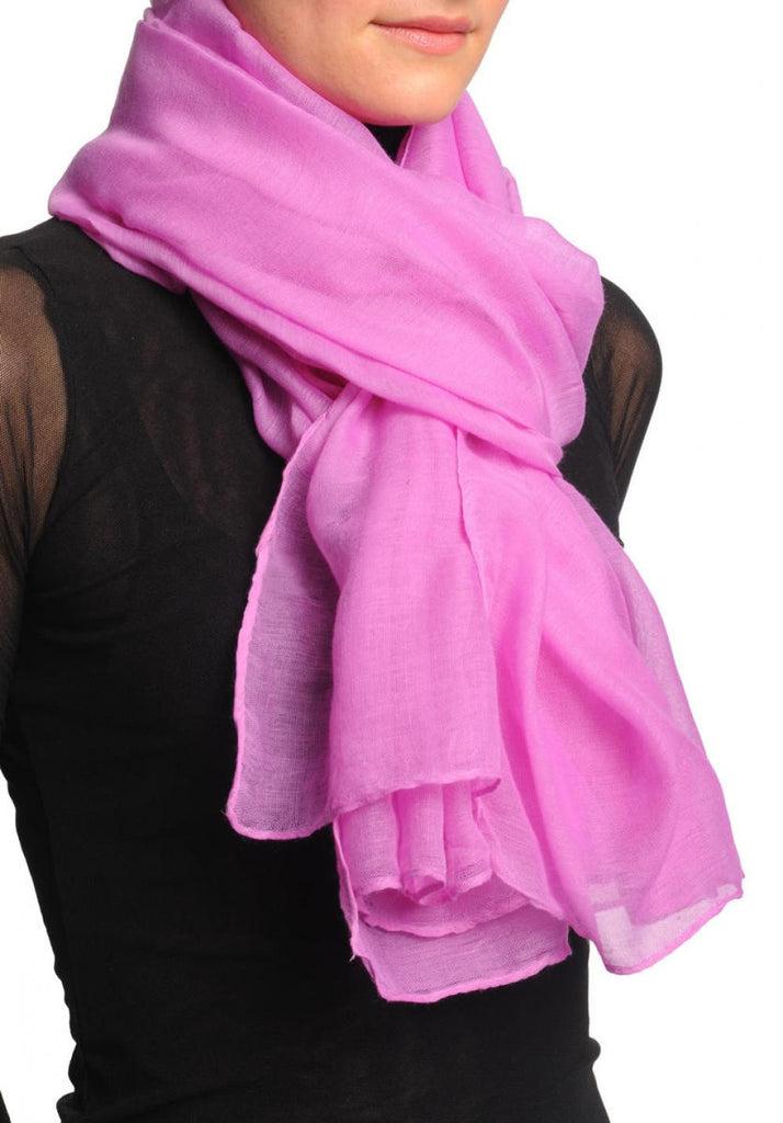 Liss Kiss Plain Twilight Magenta Pink Unisex Scarf & Beach Sarong - Scarf