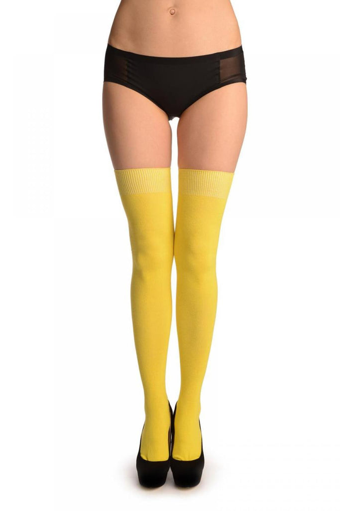 liss kiss Plain Yellow All Over - Over The Knee Socks