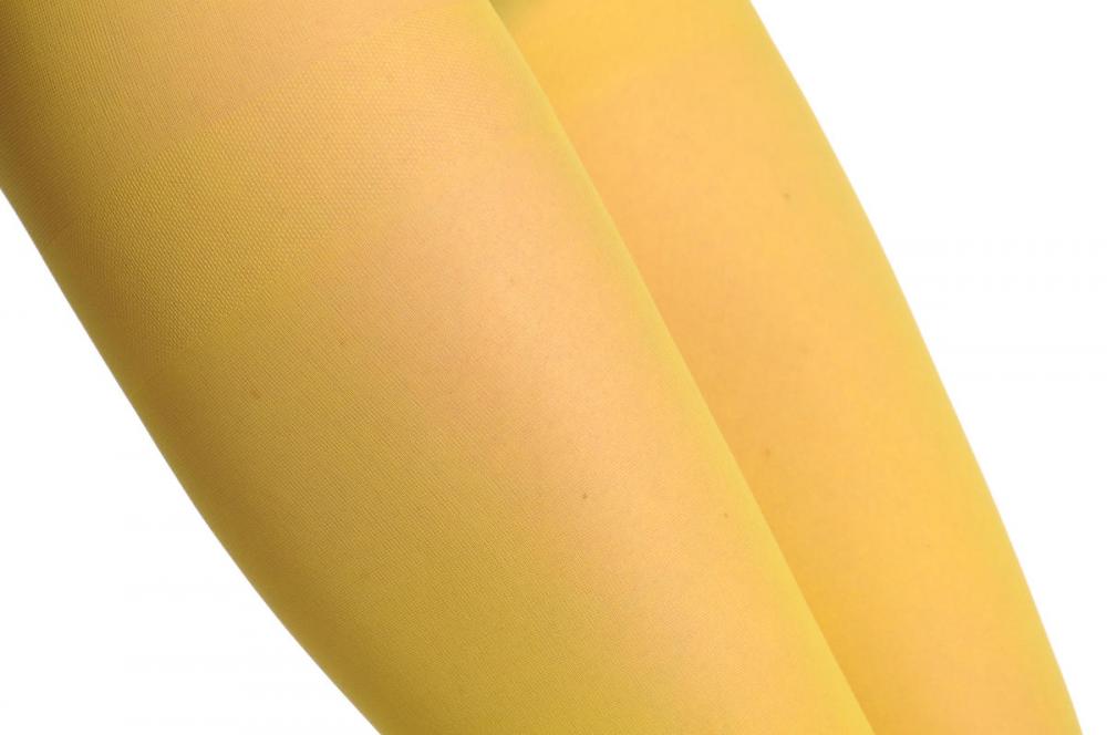 Liss Kiss Plain Yellow Three Quarter Tights (Capri) - Tights Footless