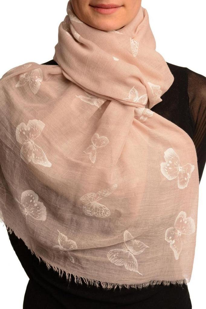 liss kiss Printed Butterflies On Puce Pink Unisex Scarf - Scarf