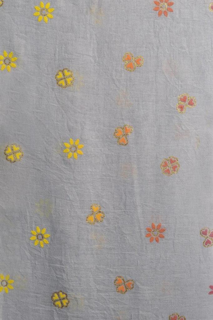 Liss Kiss Printed Clover With Gold Lurex On Blue Unisex Scarf - Scarf