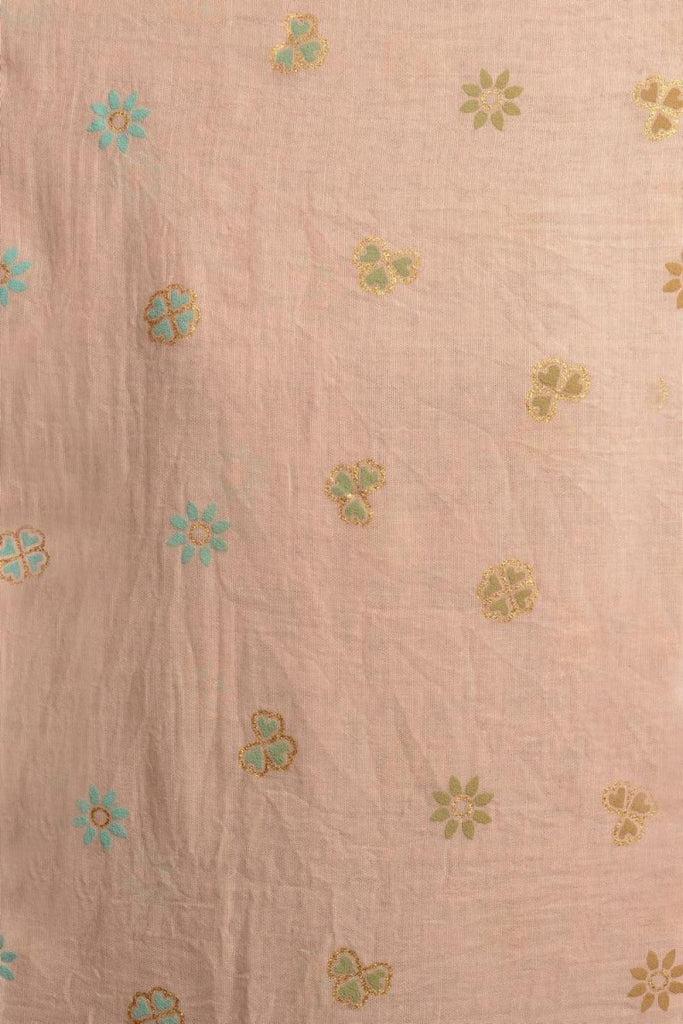 Liss Kiss Printed Clover With Gold Lurex On Pink Unisex Scarf - Scarf