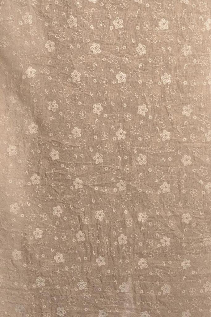 Liss Kiss Printed Daisy Flowers On Beige Unisex Scarf - Scarf