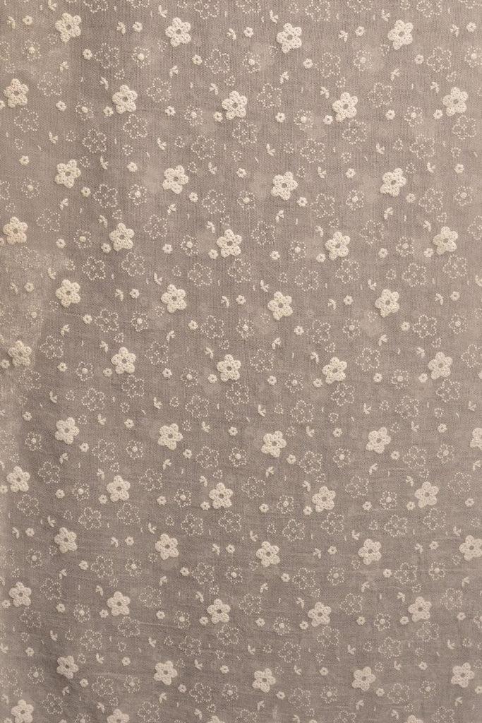 Liss Kiss Printed Daisy Flowers On Grey Unisex Scarf - Scarf