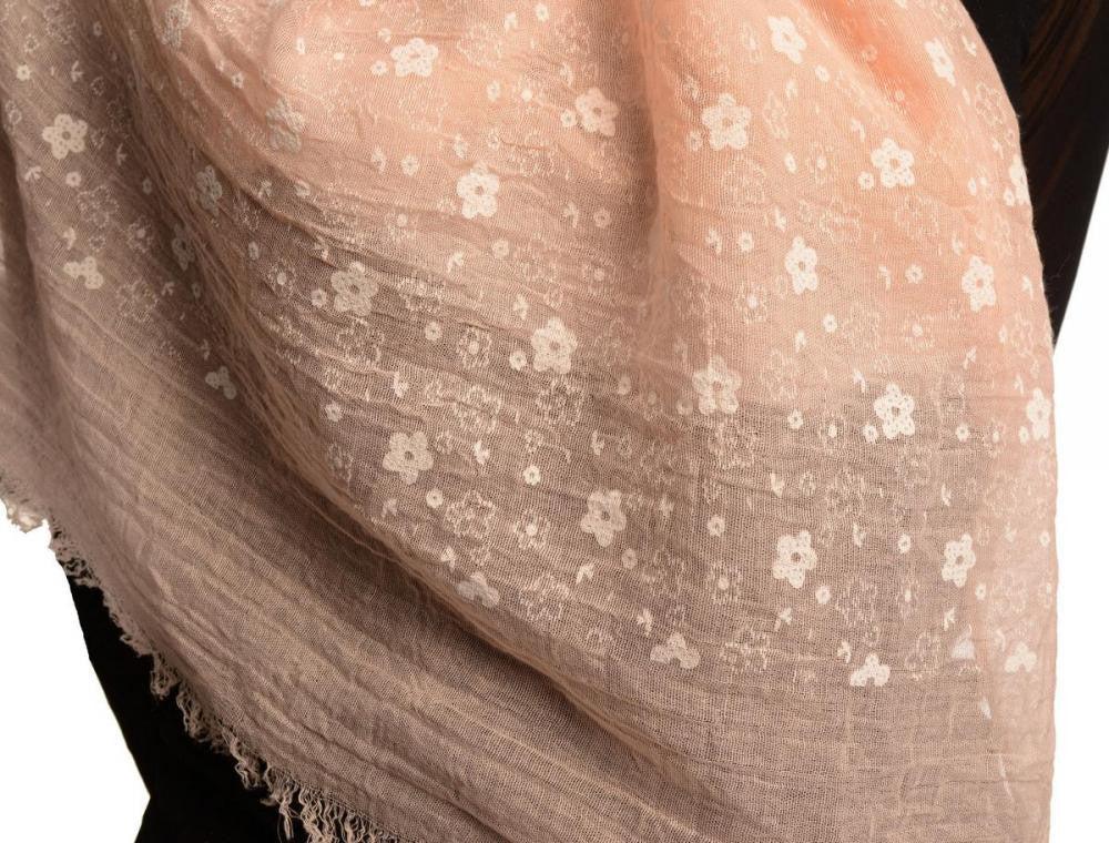 Liss Kiss Printed Daisy Flowers On Pink Unisex Scarf - Scarf