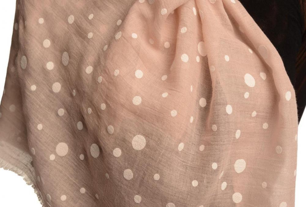 Liss Kiss Printed Dots On Puce Pink Unisex Scarf - Scarf