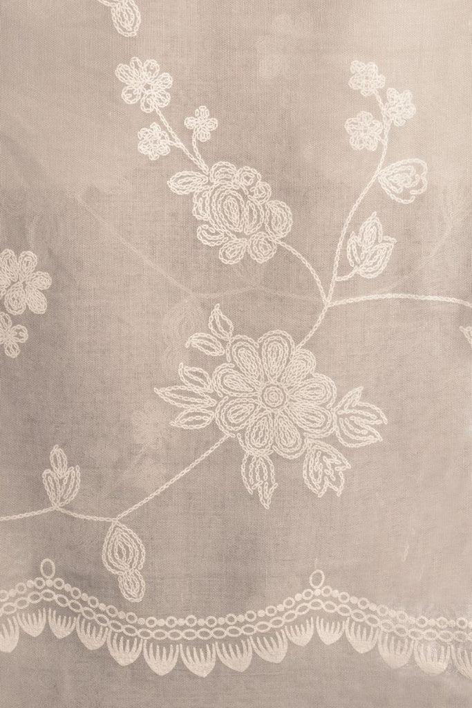 Liss Kiss Printed Flowers & Lace On Grey Unisex Scarf - Scarf