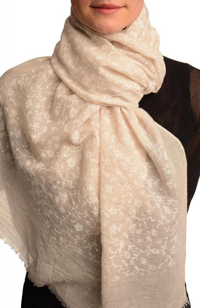 liss kiss Printed Thyme Flowers On Beige Unisex Scarf - Scarf