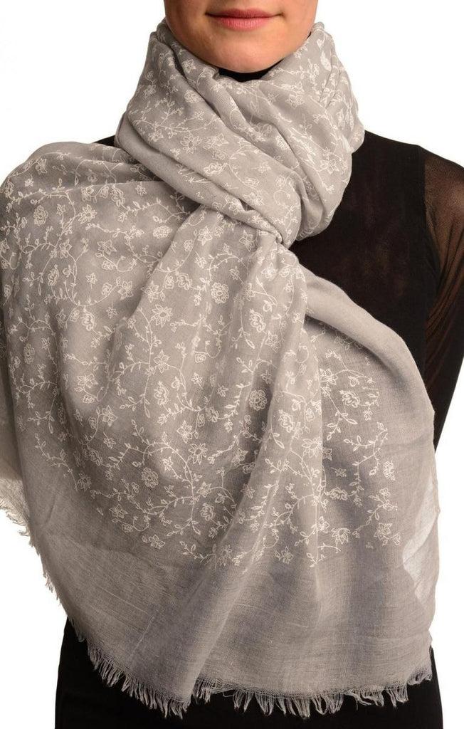 liss kiss Printed Thyme Flowers On Grey Unisex Scarf - Scarf