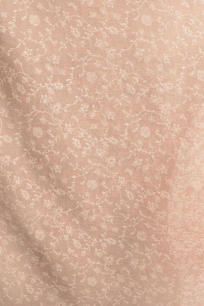 Liss Kiss Printed Thyme Flowers On Puce Pink Unisex Scarf - Scarf