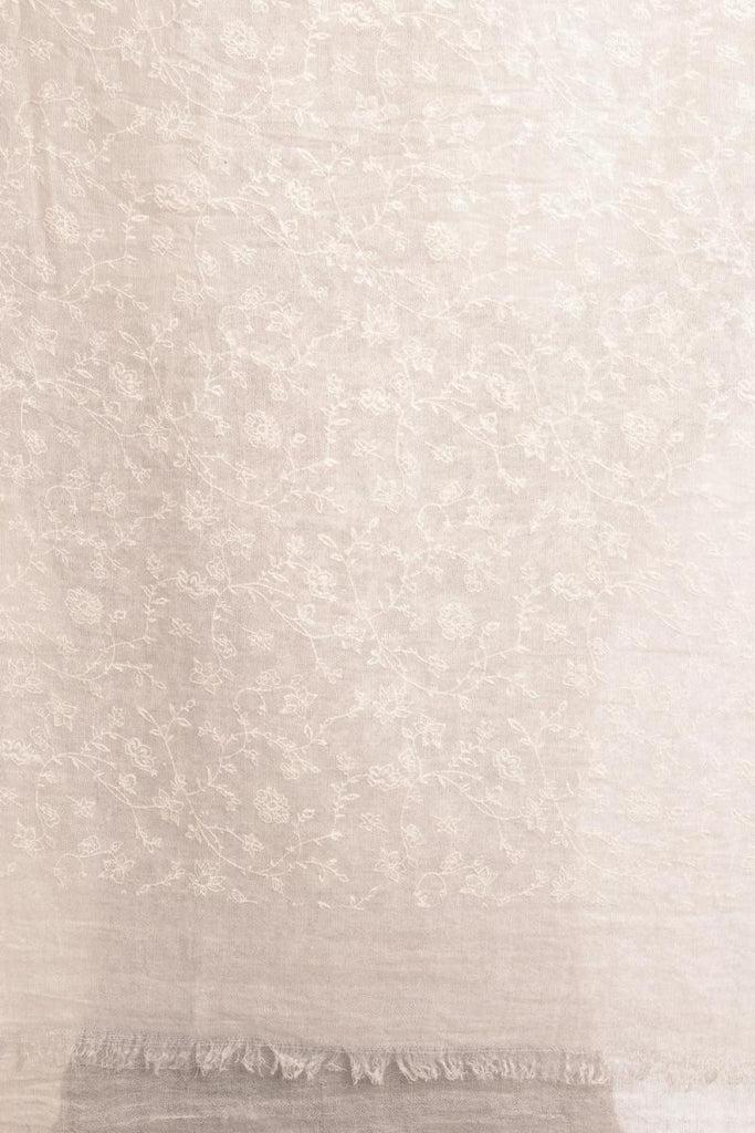 Liss Kiss Printed Thyme Flowers On White Unisex Scarf - Scarf