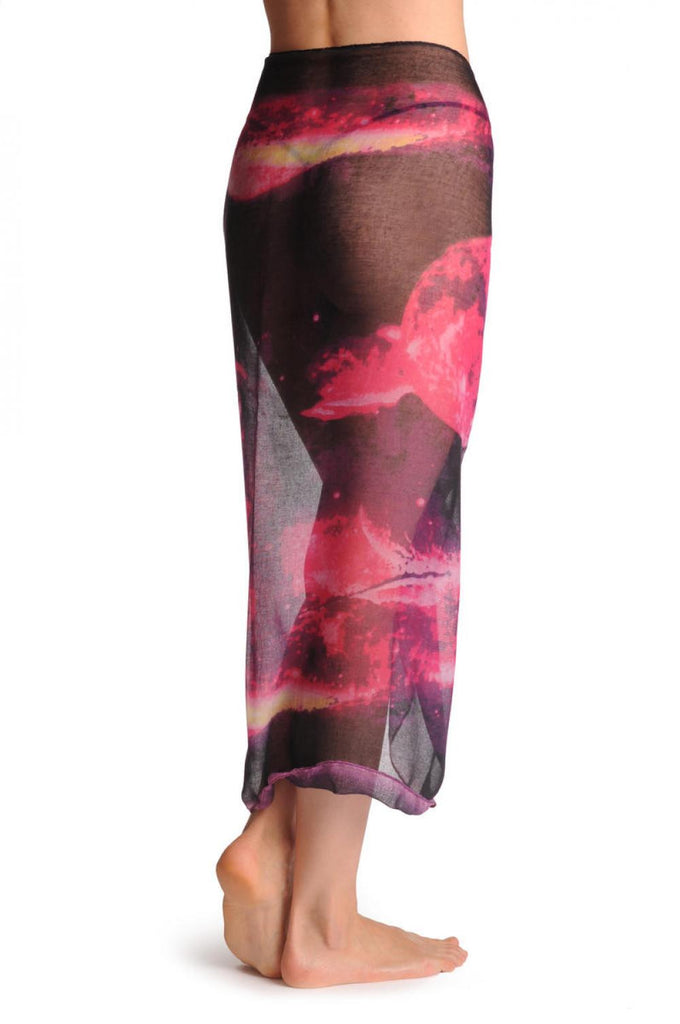 Liss Kiss Purple Galaxy Unisex Scarf & Beach Sarong - Scarf