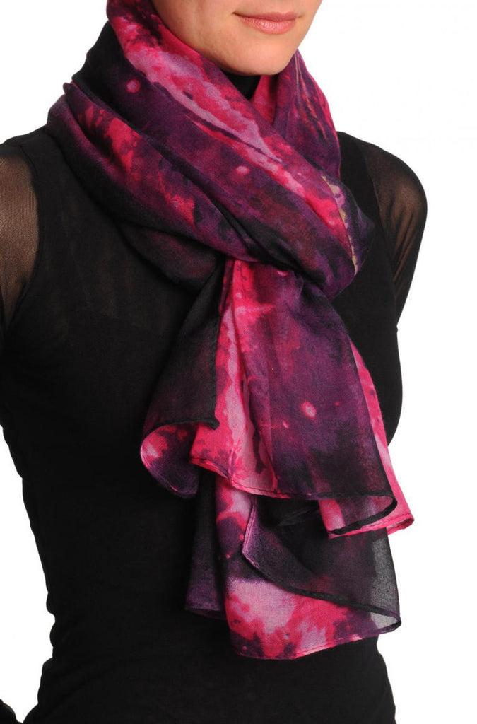 Liss Kiss Purple Galaxy Unisex Scarf & Beach Sarong - Scarf