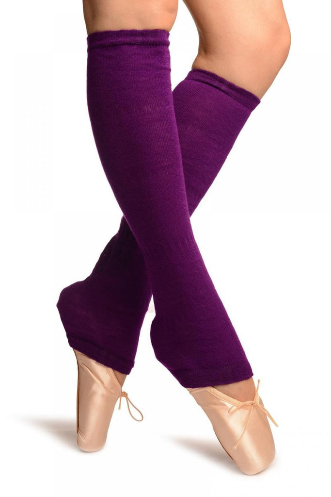 Liss Kiss Purple Gaufre Dance/Ballet Leg Warmers - Leg Warmers