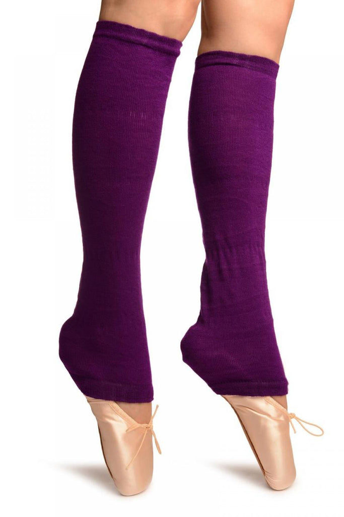 Liss Kiss Purple Gaufre Dance/Ballet Leg Warmers - Leg Warmers