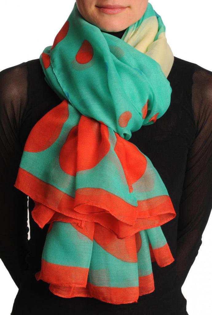 liss kiss Rainbow Polka Dots On Green Unisex Scarf & Beach Sarong - Scarf