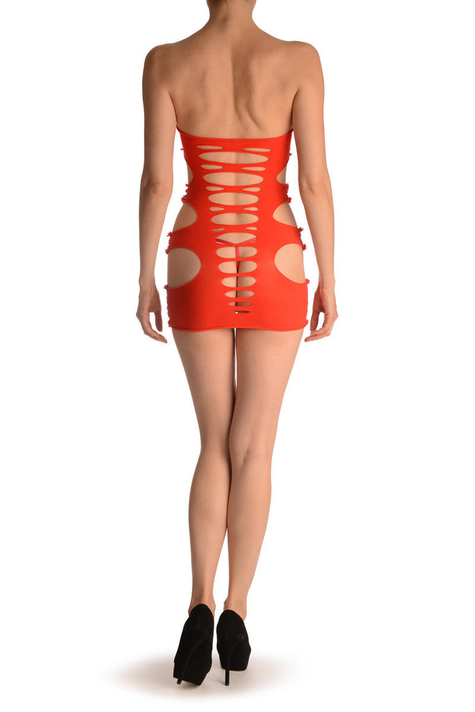 Liss Kiss Red Fifth Element Mini Dress (Bodystocking) - Bodystocking