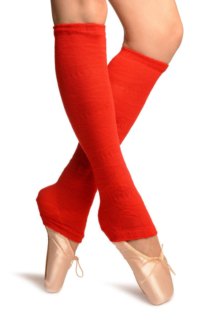 Liss Kiss Red Gaufre Dance/Ballet Leg Warmers - Leg Warmers
