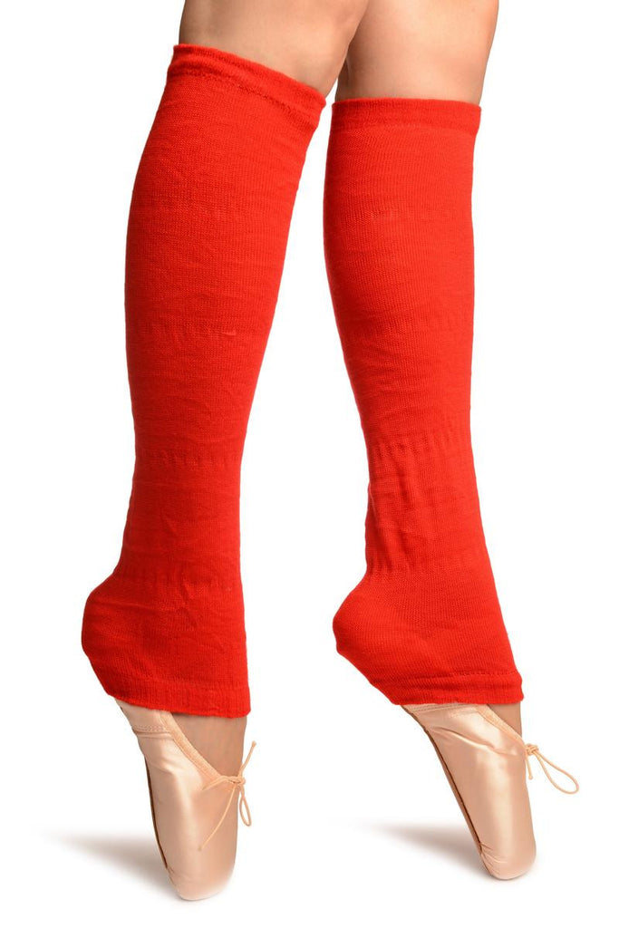 Liss Kiss Red Gaufre Dance/Ballet Leg Warmers - Leg Warmers