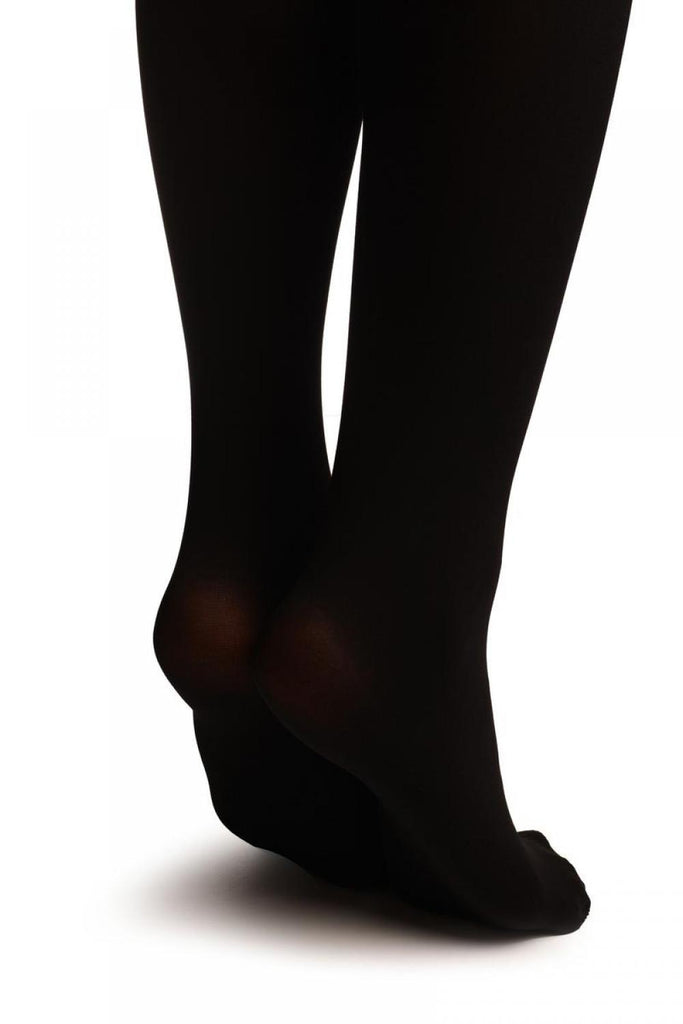 Liss Kiss Red Rose & & Sheer Top On Black With Silicon Garter - Hold Ups