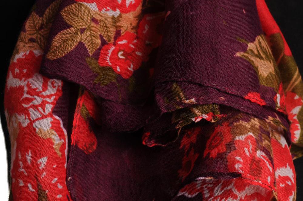 Liss Kiss Red Roses On Indigo Unisex Scarf & Beach Sarong - Scarf
