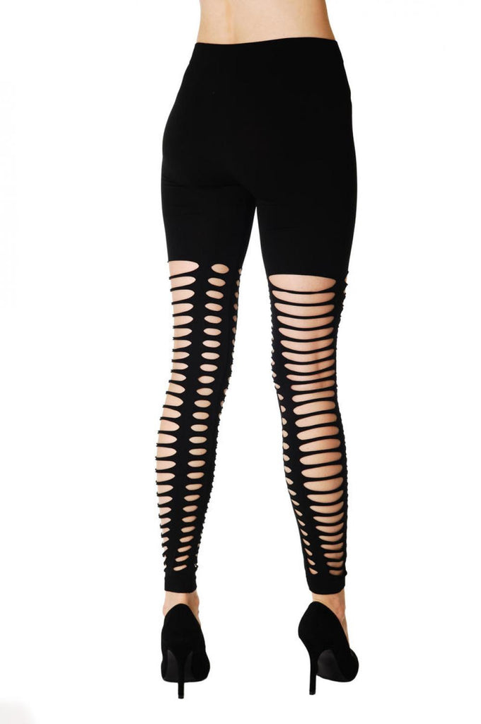 Liss Kiss Ripped Front & Back Footless - Tights Footless