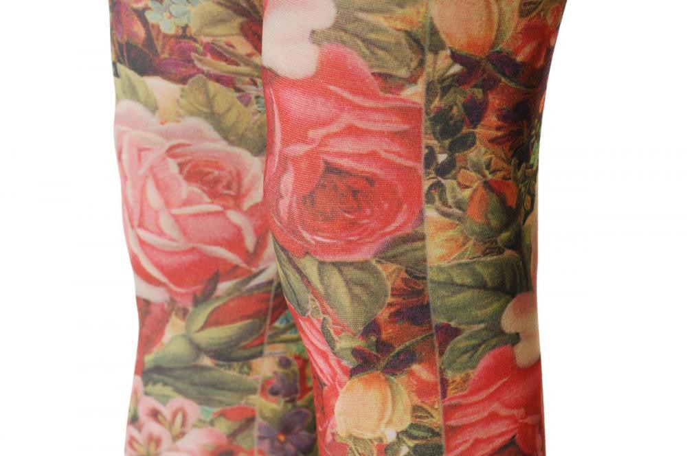 Liss Kiss Roses Bouquet Vintage Footless - Tights Footless