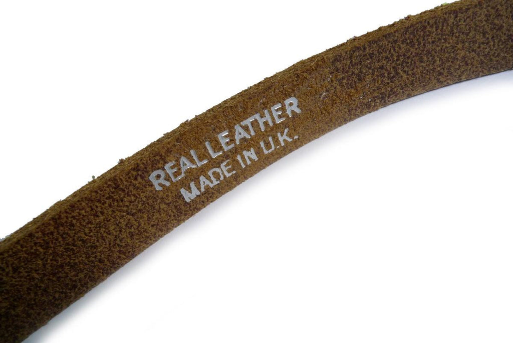 Liss Kiss Roses On White Real Leather Rustic Look Women Belt - Belt