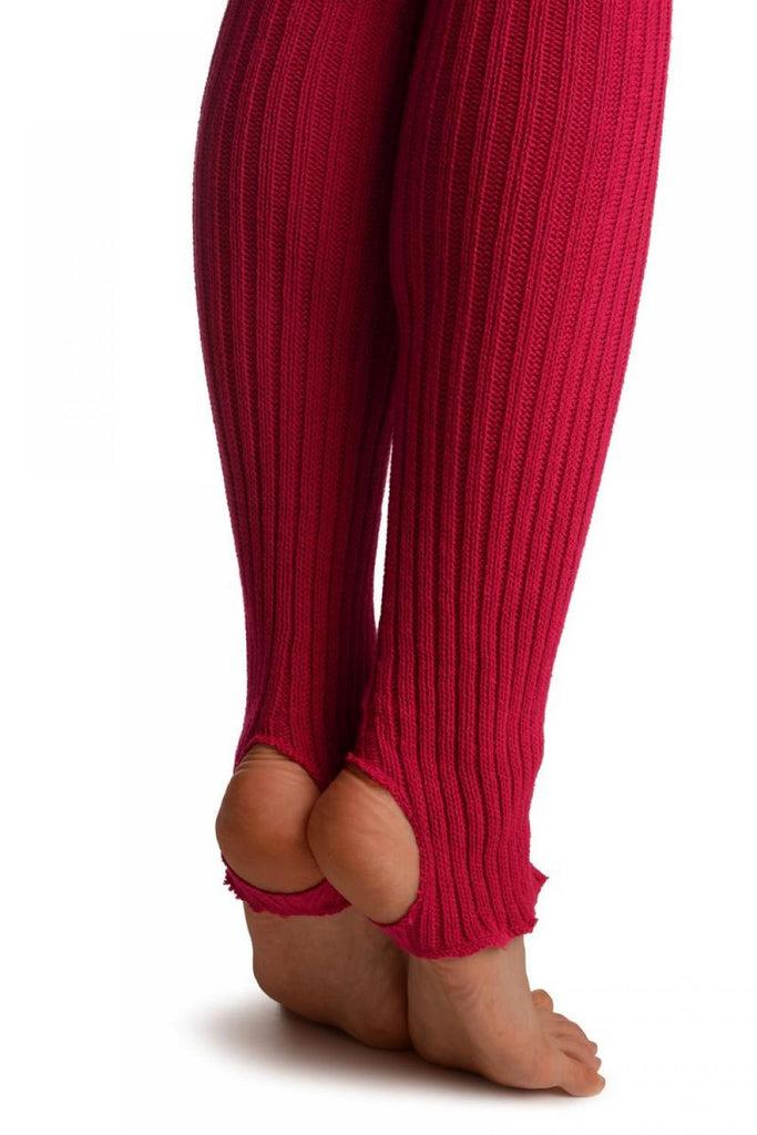Liss Kiss Ruby Pink Stirrup Dance/Ballet Leg Warmers - Leg Warmers