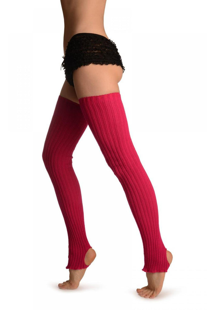 liss kiss Ruby Pink Stirrup Dance/Ballet Leg Warmers - Leg Warmers